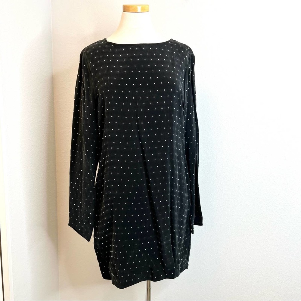 Anine Bing Long Sleeve Studded Shift Dress